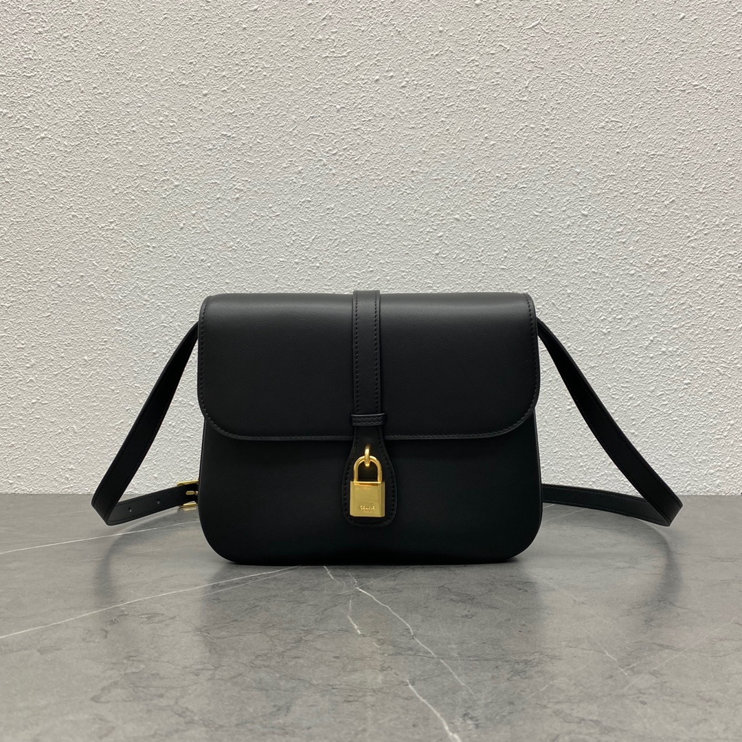 Celine Tabou Shoulder Bag In Smooth Calfskin Black 196583